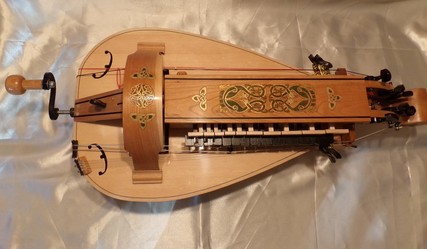 Celtic hurdy gurdy art