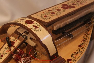 Hurdy Gurdy Rose art and inlay